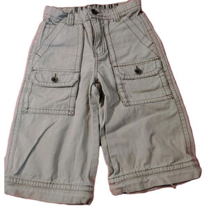 Vintage Nautica Boys Size 6 Cargo Shorts khaki Adjustable waist lg Pockets